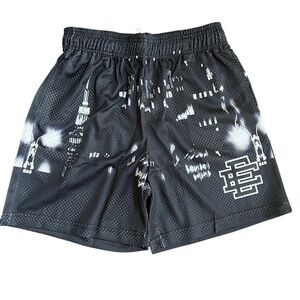 Eric Emanuel “Black Skyline” Graphic Mesh Shorts Black Size M